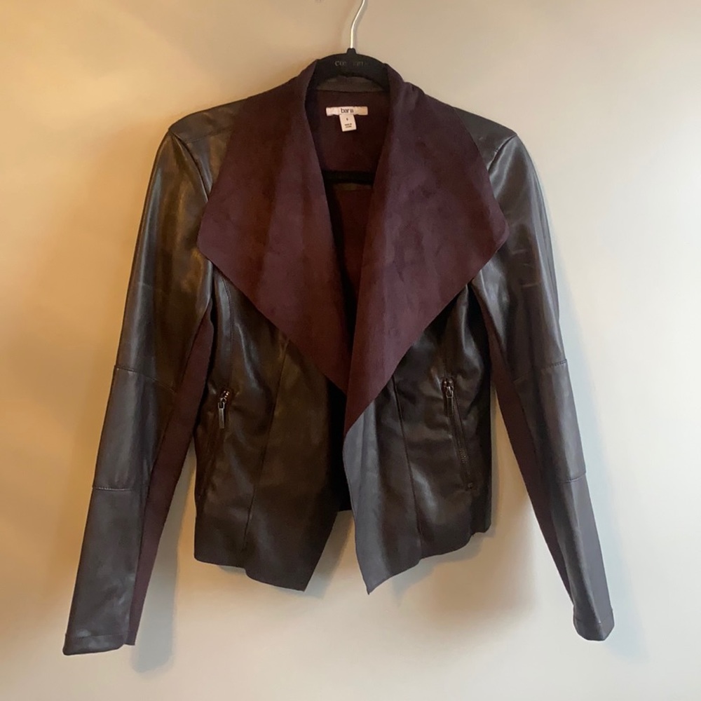 Maroon Pleather Jacket - image 1